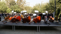 Funeral ceremony of Iranian musician Pourang Pourshirazi